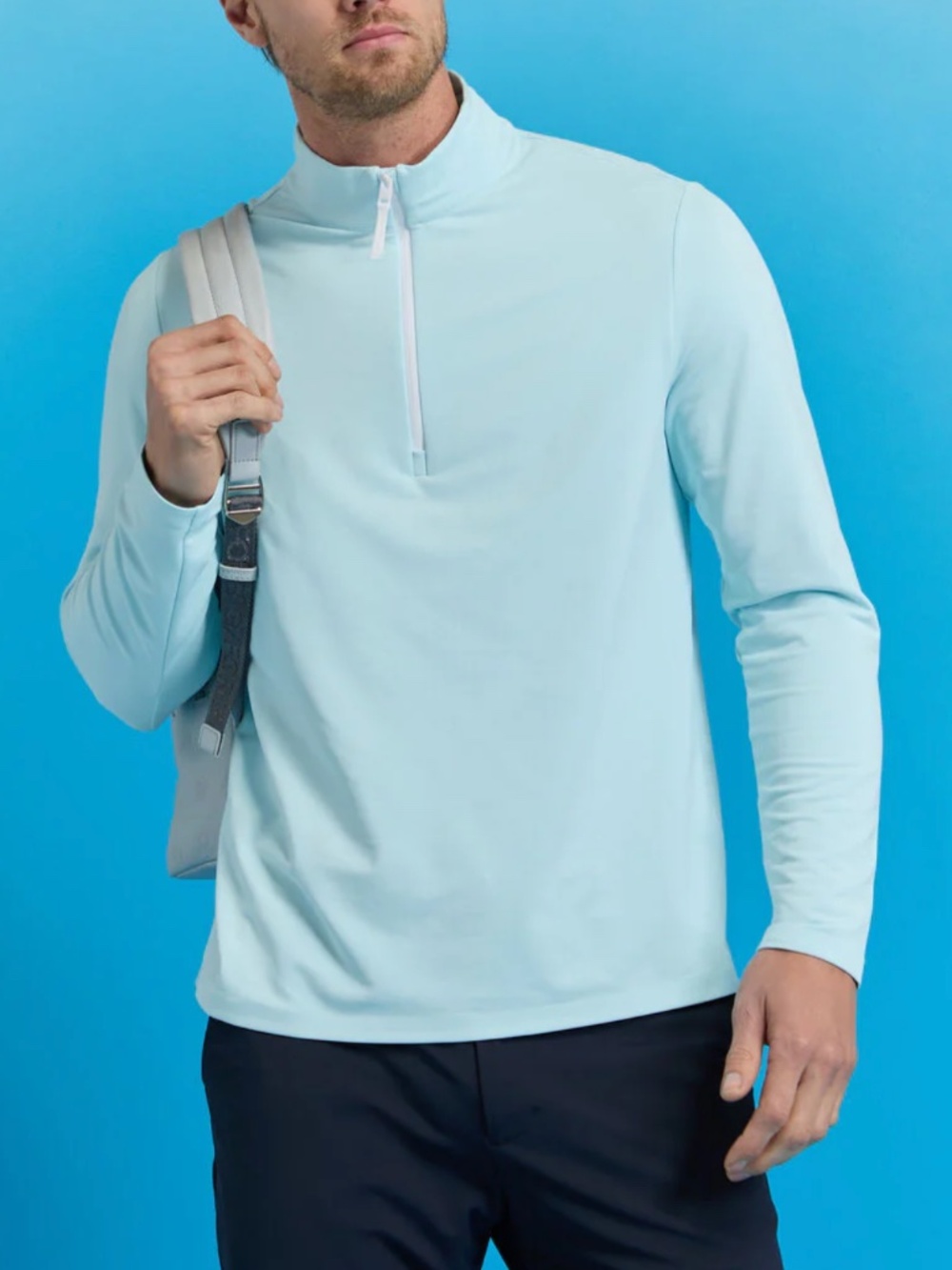 G/FORE Men's Medium Daybreak Brushed Back Tech Quarter Zip MSRP $155